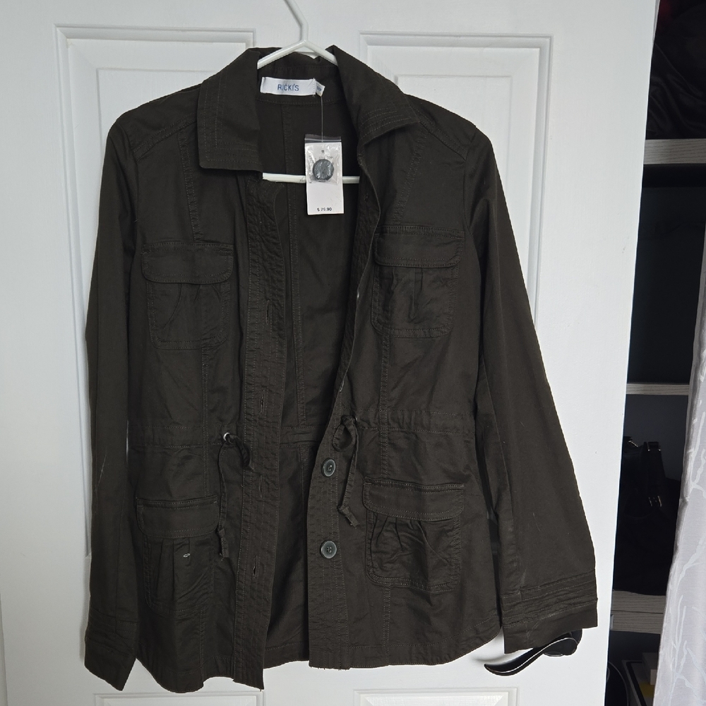 Ricki's Dark Olive Button-Front Jacket